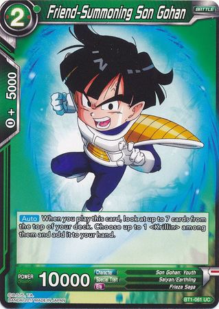 Friend-Summoning Son Gohan BT1-061 UC